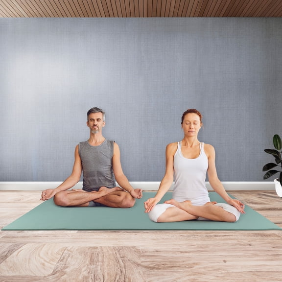 Wakeman Large Yoga Mat - 6’x4’ 8mm Thick Non-Slip Wide Exercise Mat, Mint
