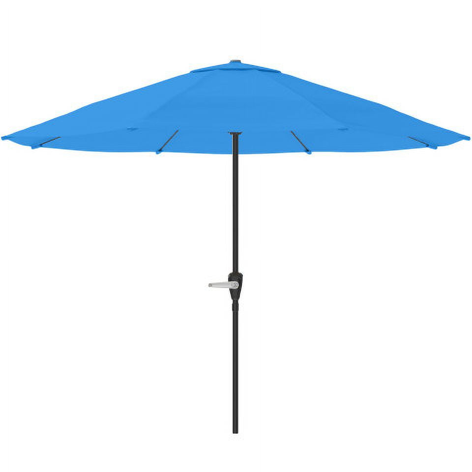 Brilliant Blue 9 ft. Round Aluminum Market Patio Umbrella