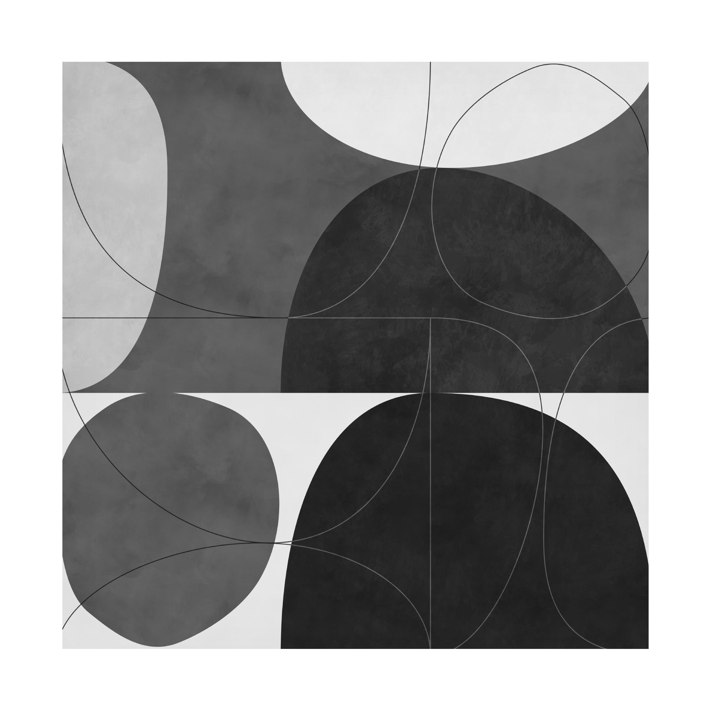 Ana Rut Bre 'Shapesbw1' Canvas Art