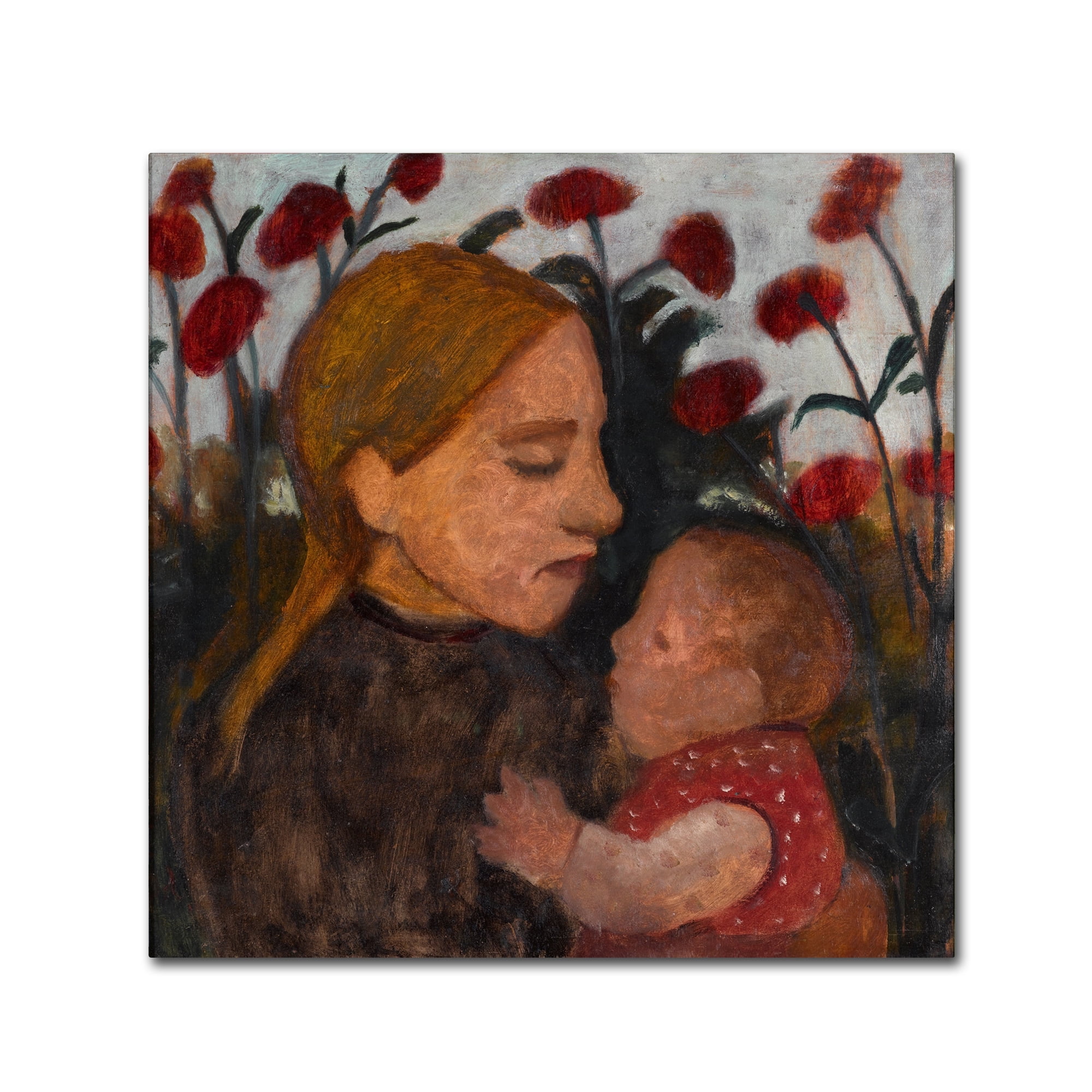 Paula Modersohn Becker 'Girl With Child' Canvas Art