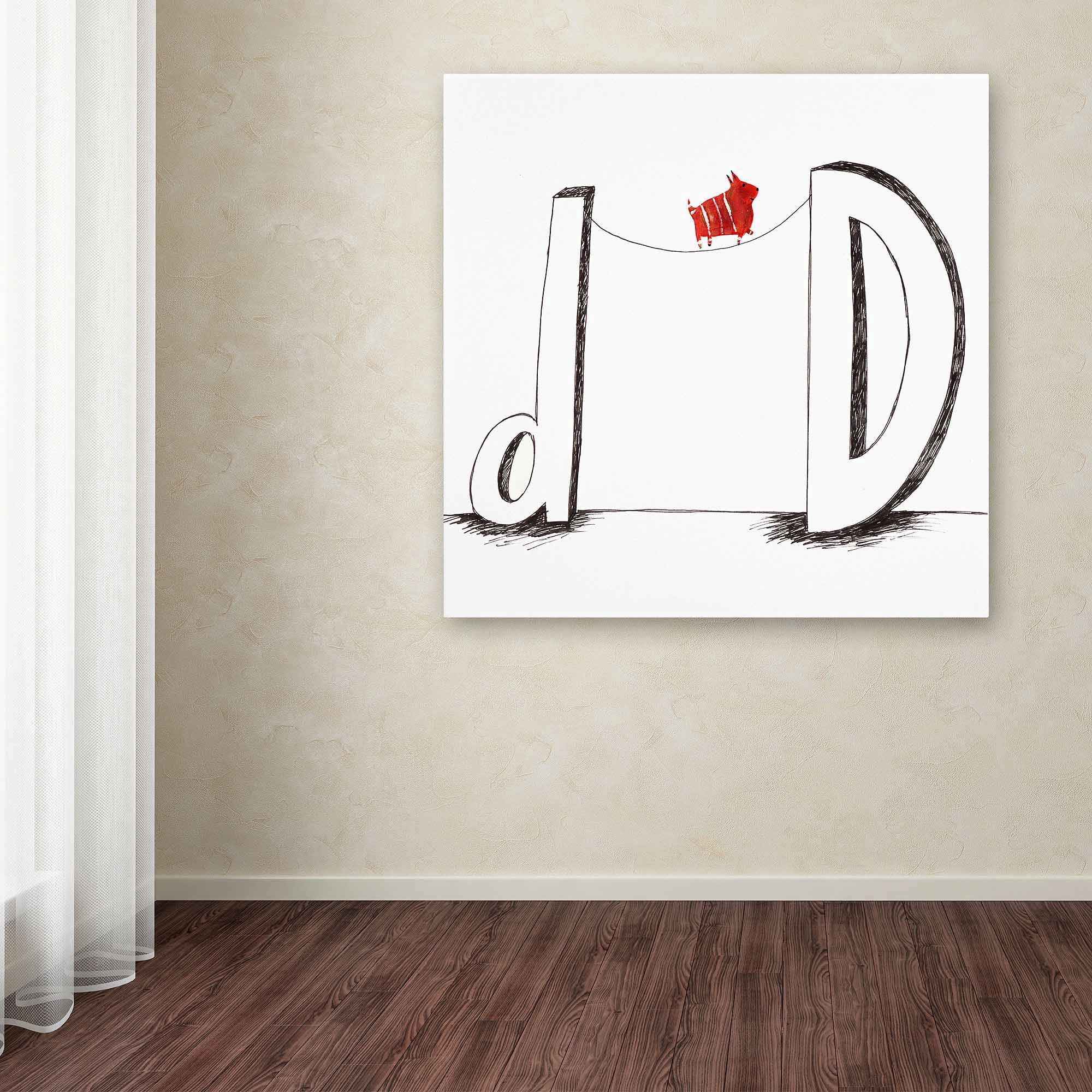 Carla Martell 'D is for Dog' Canvas Art