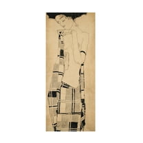 Trademark Fine Art Egon Schiele Girl Standing Canvas Wall Art - 10x24