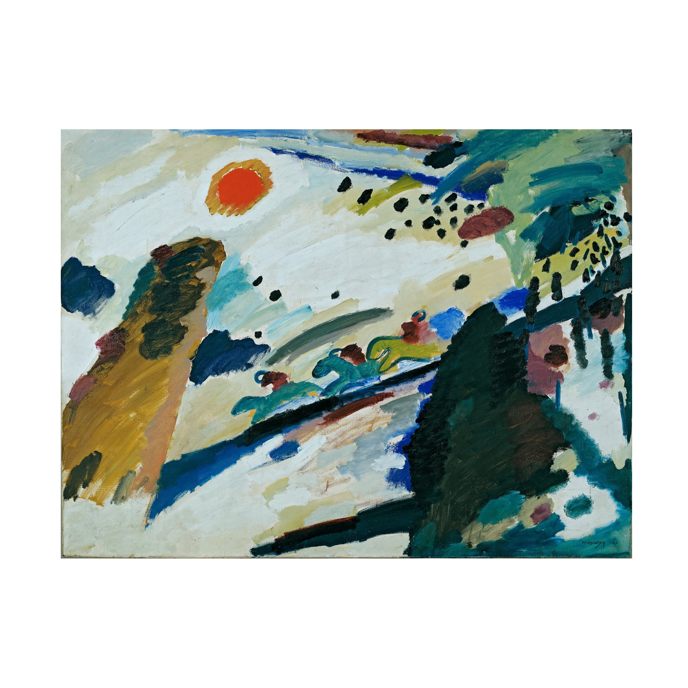Kandinsky 'Romantic Landscape' Canvas Art