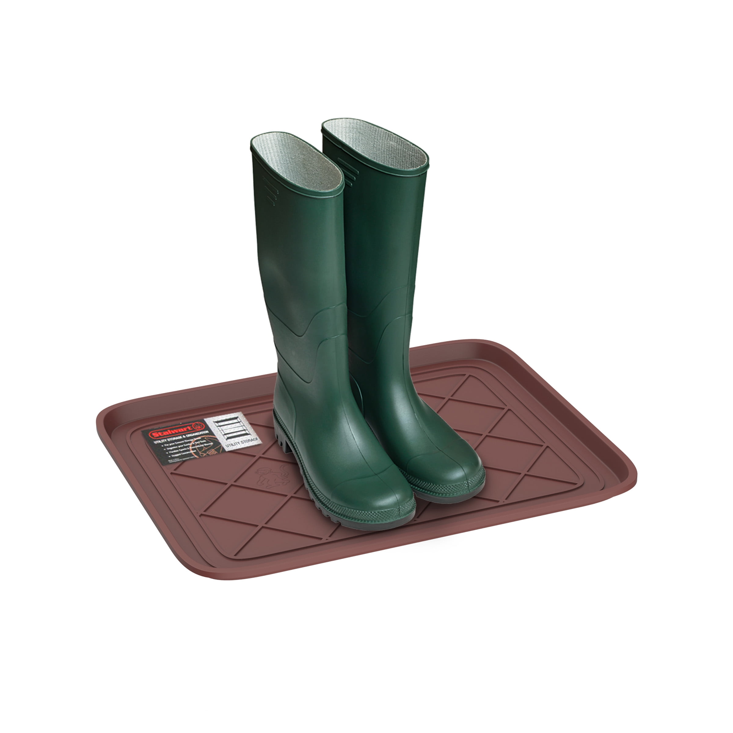 Brown Polypropylene Rectangle Outdoor Boot Tray