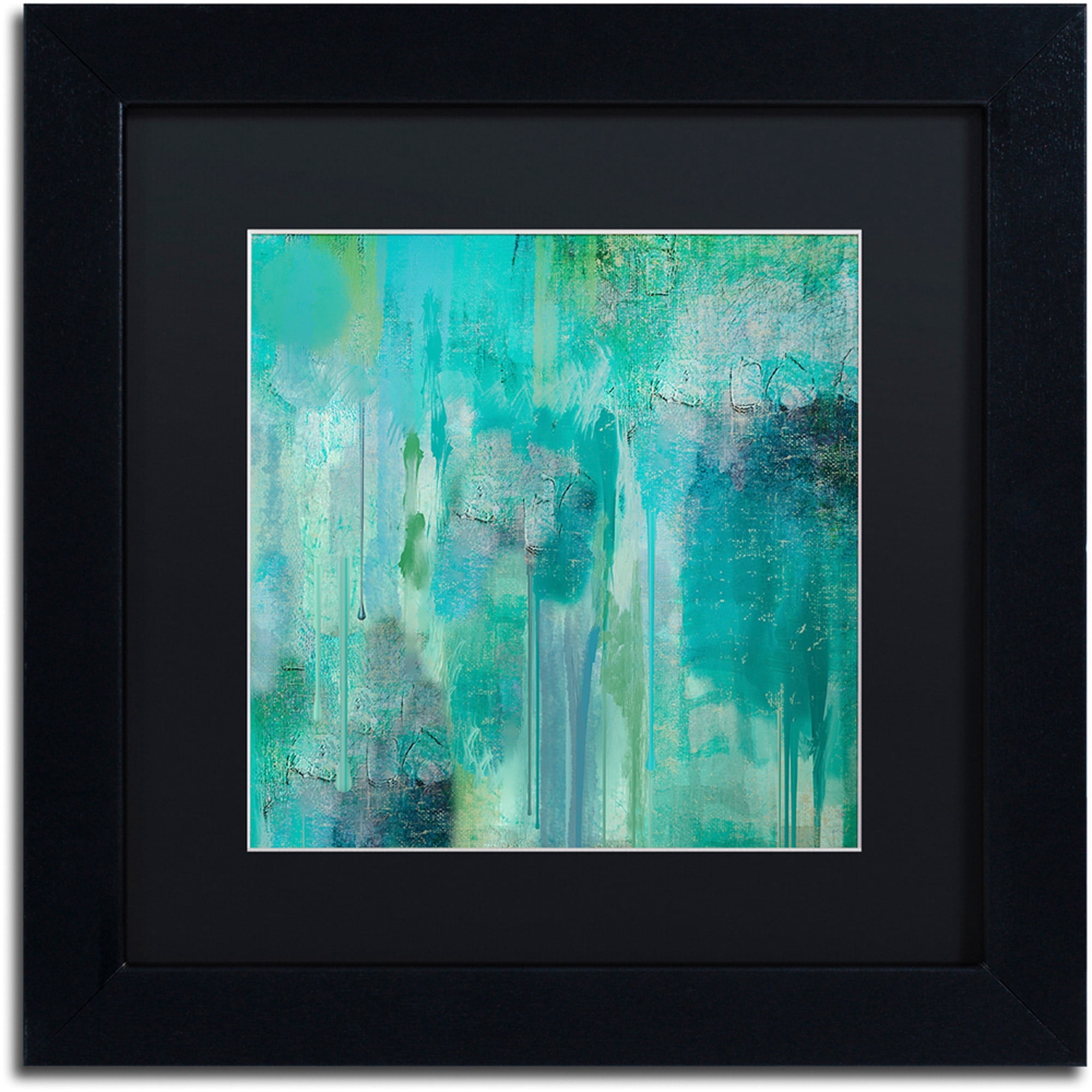 Color Bakery 'Aqua Circumstance II' Black Matted Framed Art