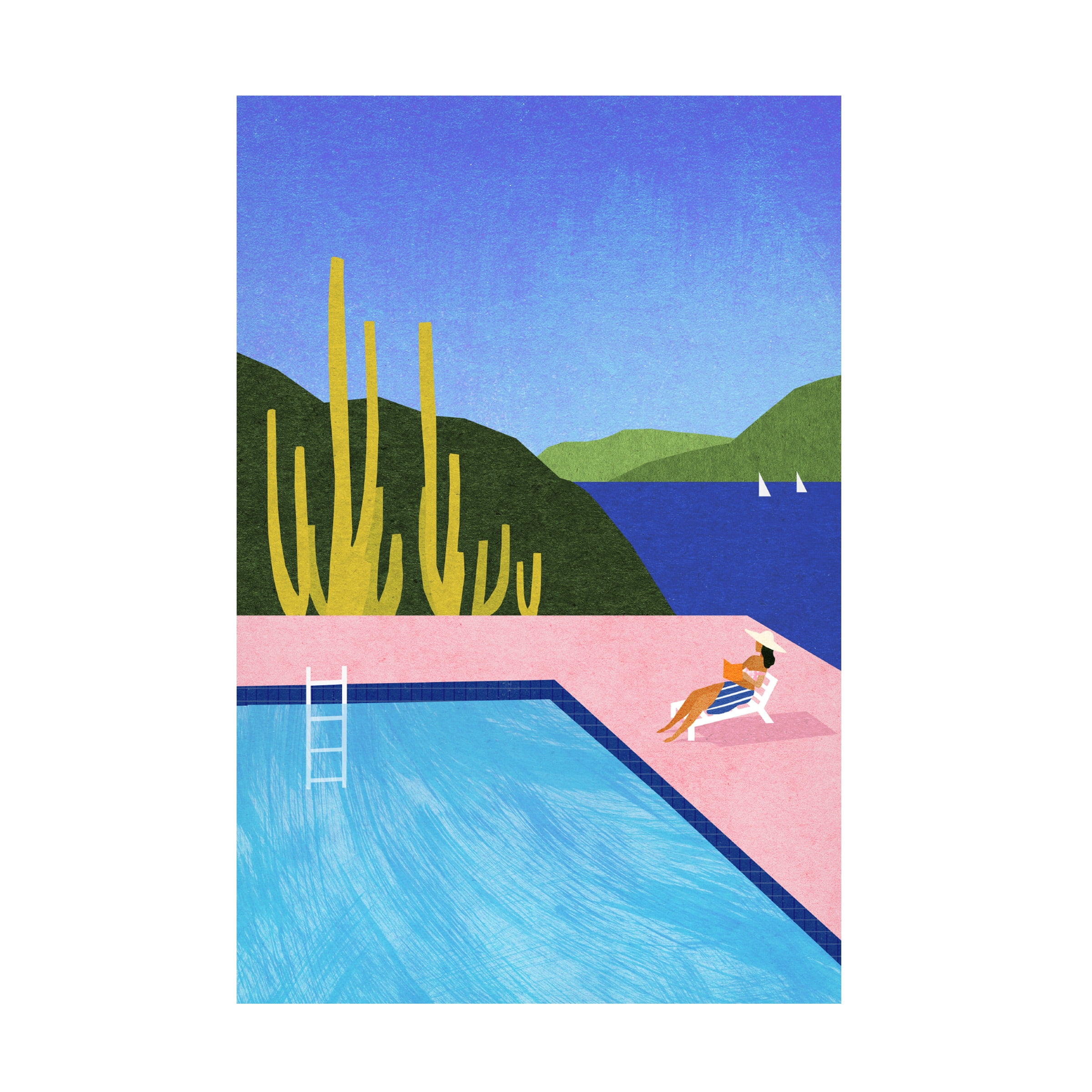 longwayhome 'Swimming Pool' Canvas Art
