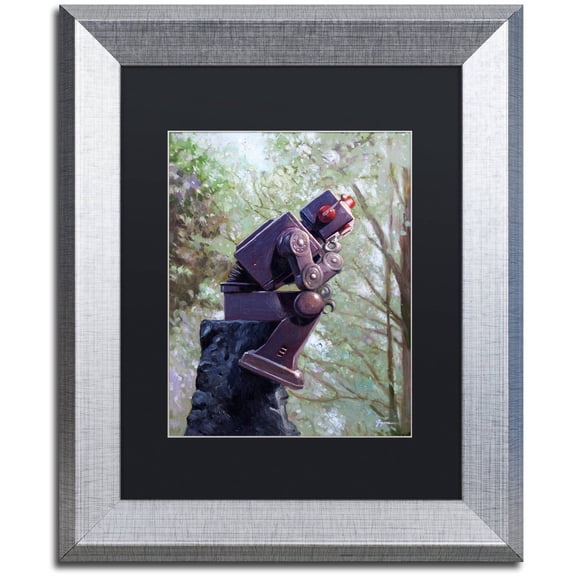 Eric Joyner 'The Collator' Black Matted Framed Art