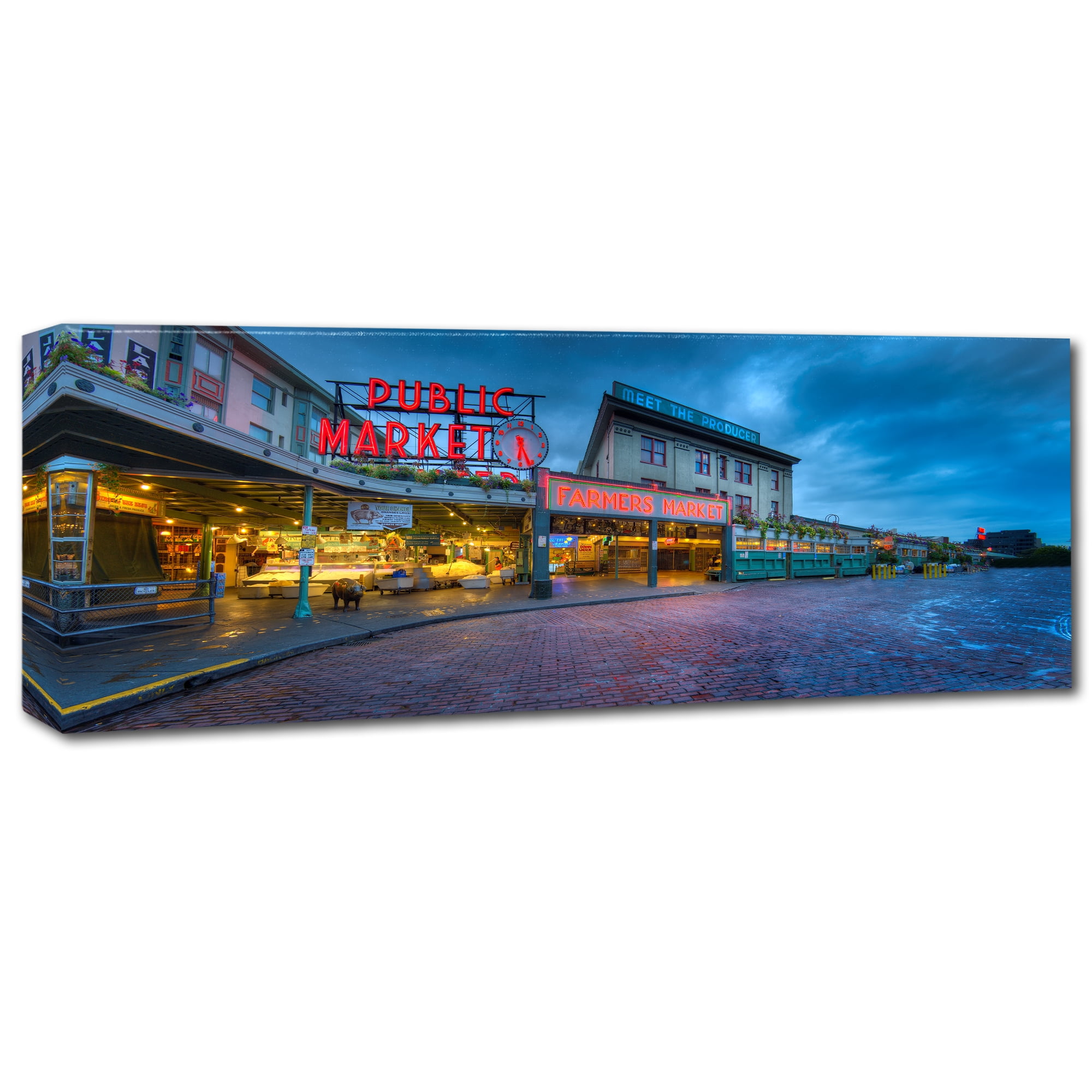 Doug Cavanah Pike Place Seattle Multi-Color Canvas Art