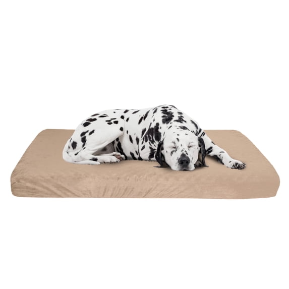 PETMAKER 37x24 Memory Foam Dog Bed with Removeable Washable Cover (Tan)