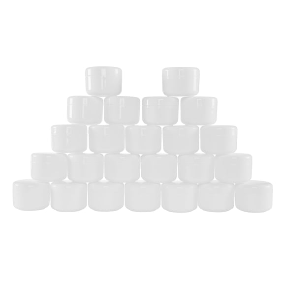 Stalwart 24-Pack of 4-Ounce Plastic Travel Bottles with Lids (White)