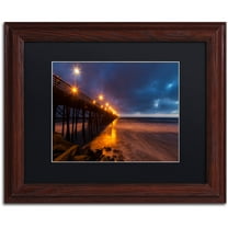 Chris Moyer 'Night Side' Black Matted Framed Art