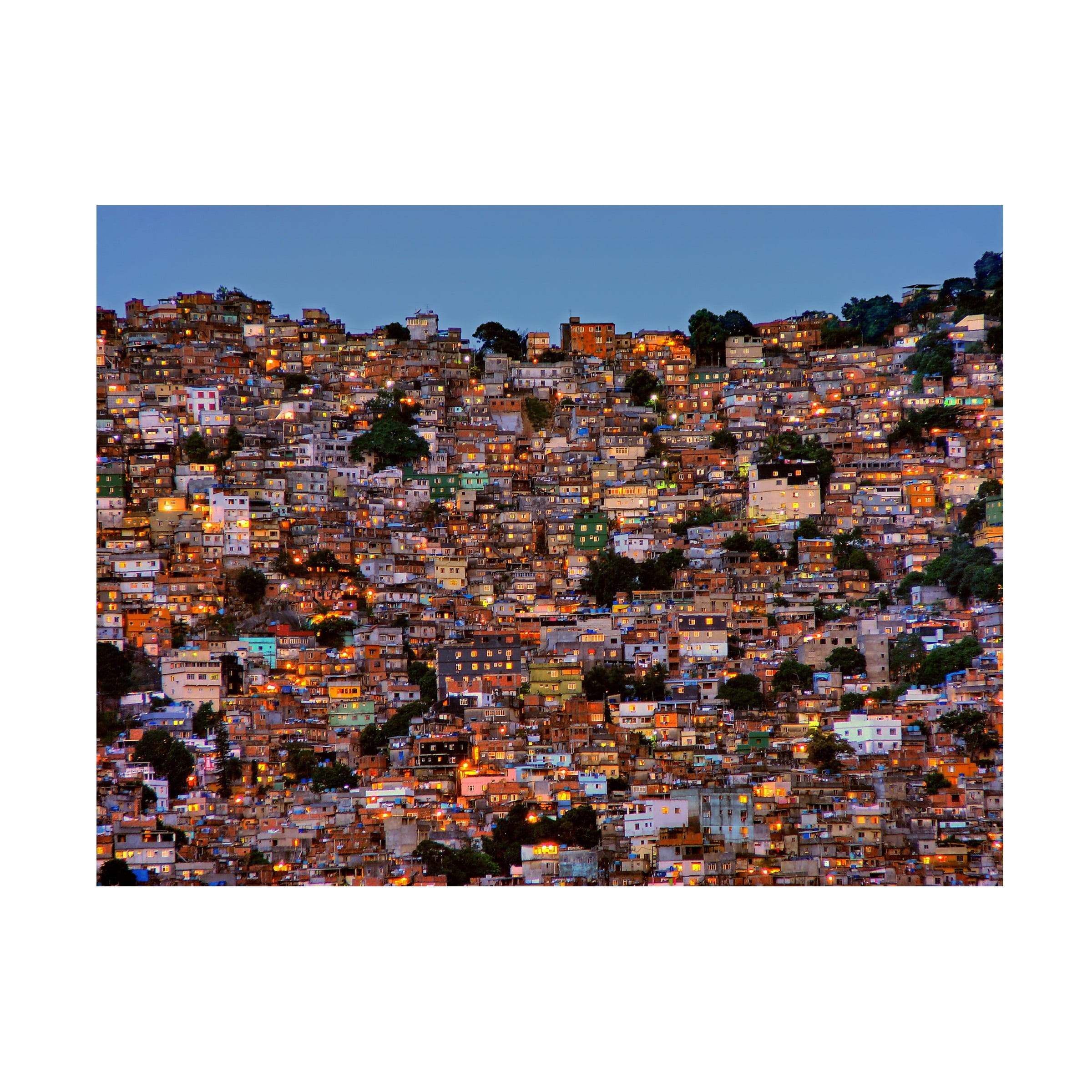 Adelino Alves 'Nightfall In The Favela Da Rocinha' Canvas Art