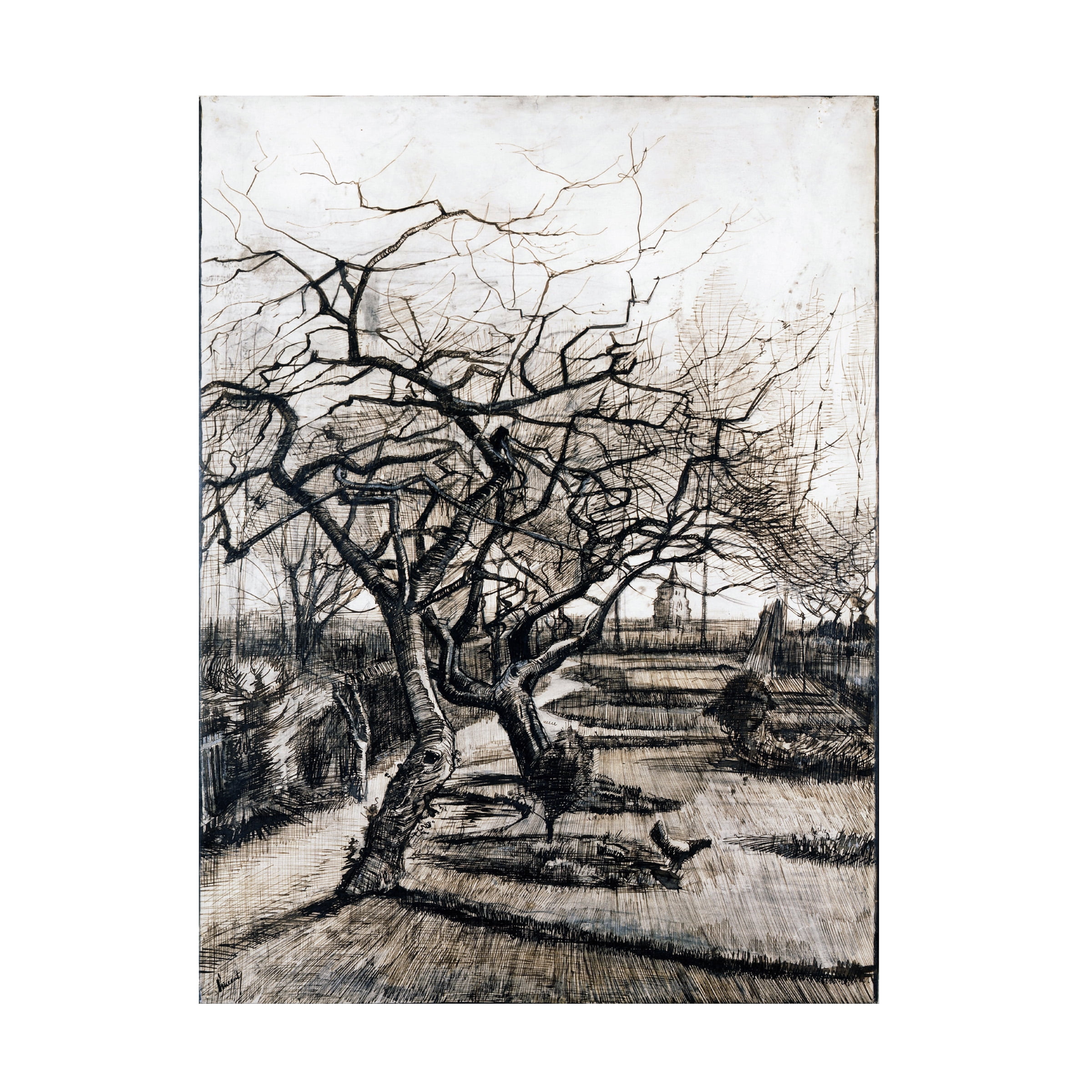 Van Gogh 'The Parsonage Garden At Nuenen In Winter' Canvas Art