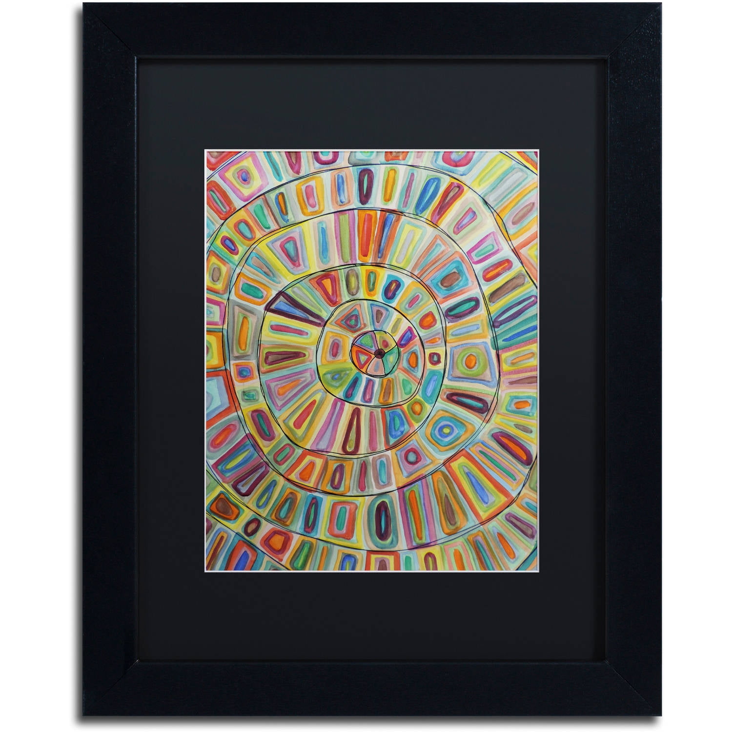 Sylvie Demers 'Ma Cible' Black Matted Framed Art