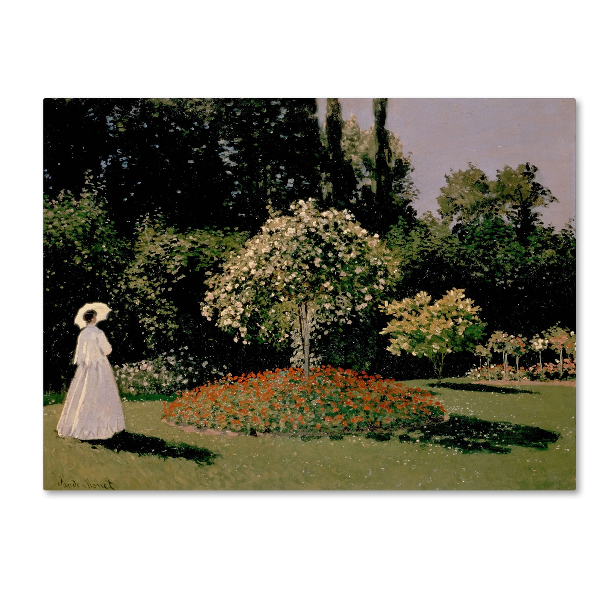 Claude Monet Woman in the Garden Canvas Art, 18x24