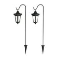 thumbnail image 1 of Pure Garden Set of 2 Waterproof LED Solar Lanterns with Shepherd Hooks, 1 of 6