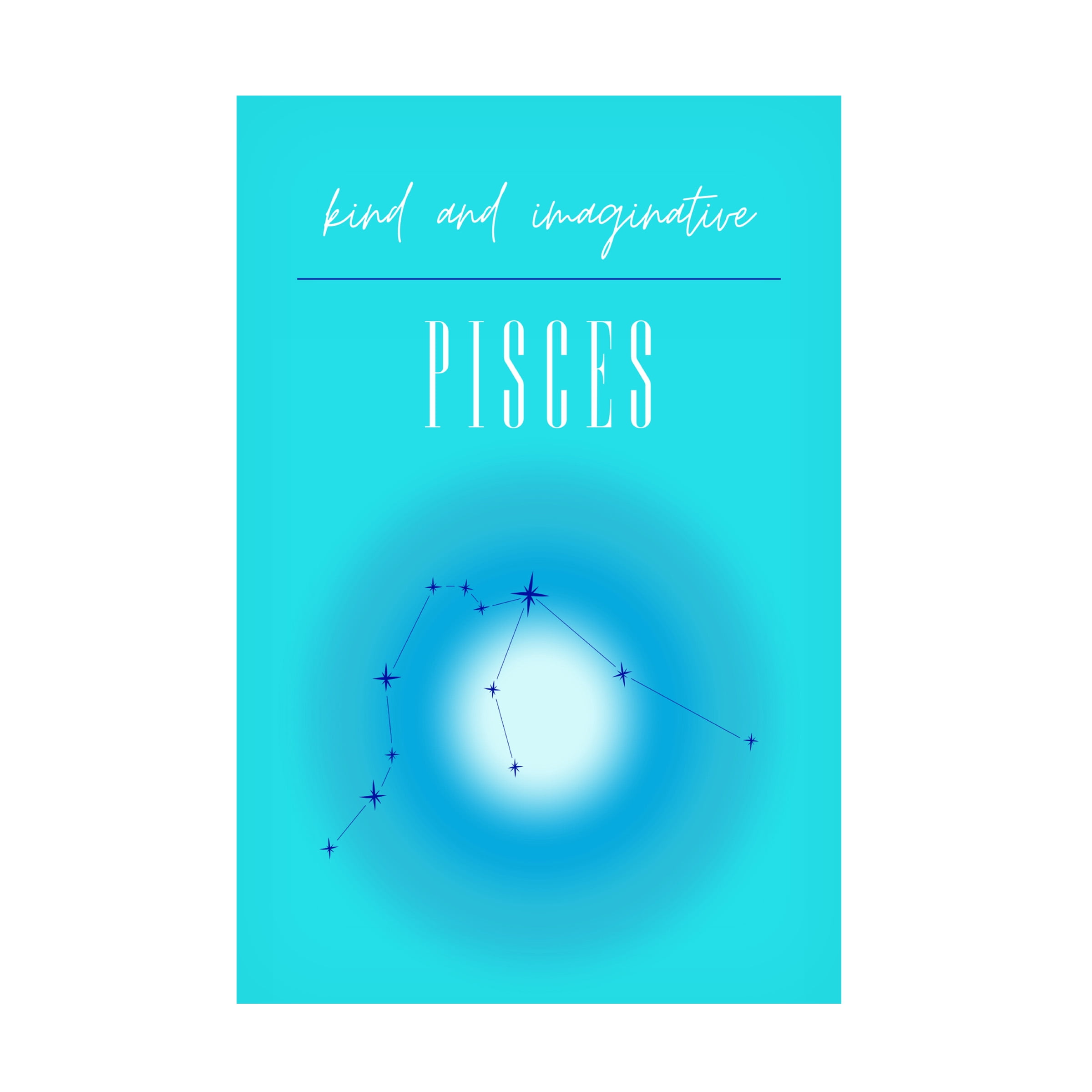 Amelie 'Pisces Zodiac Print Art' Canvas Art