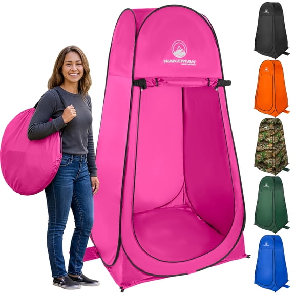 Wakeman Outdoors Pop Up Privacy Tent, Dressing Room, or Bathroom (Pink)