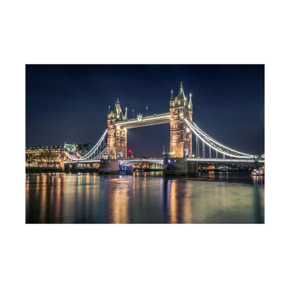 Nader El Assy 'Night At The Tower Bridge' Canvas Art