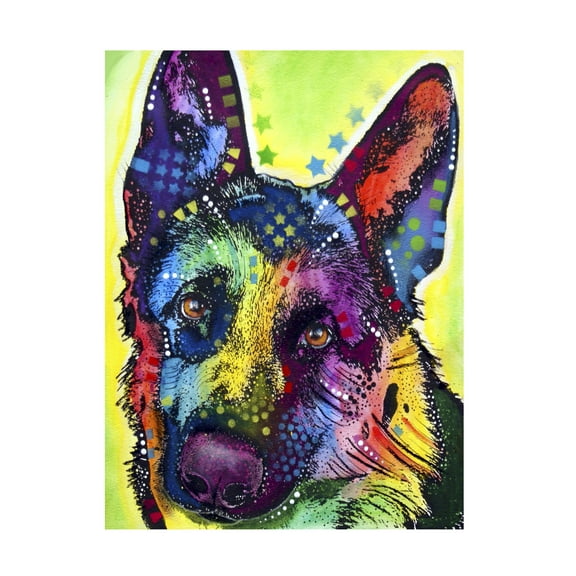 Trademark Fine Art Dean Russo German Shepherd Canvas Wall Art - 35x47
