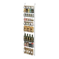 Home-Complete 9-Tier Over the Door Organizer with Adjustable Shelves, White