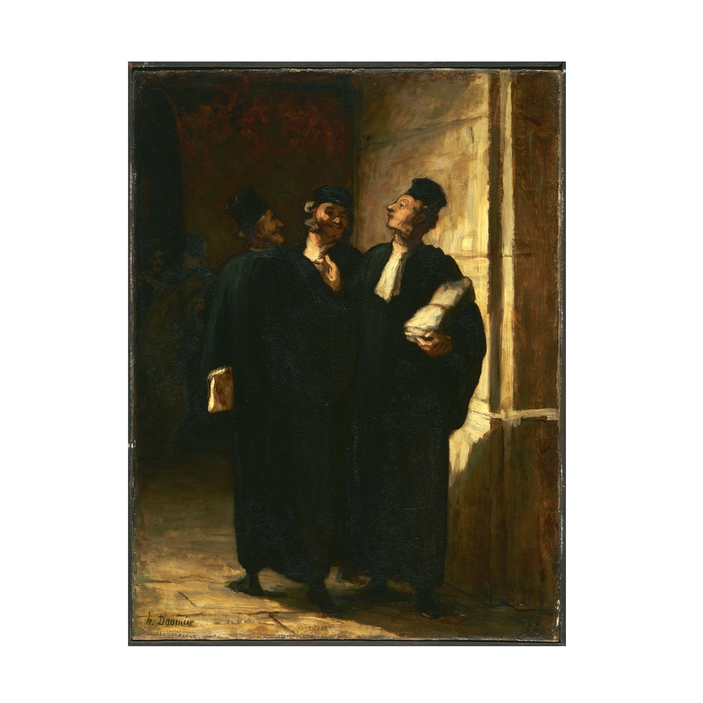 Daumier 'Three lawyers' Canvas Art