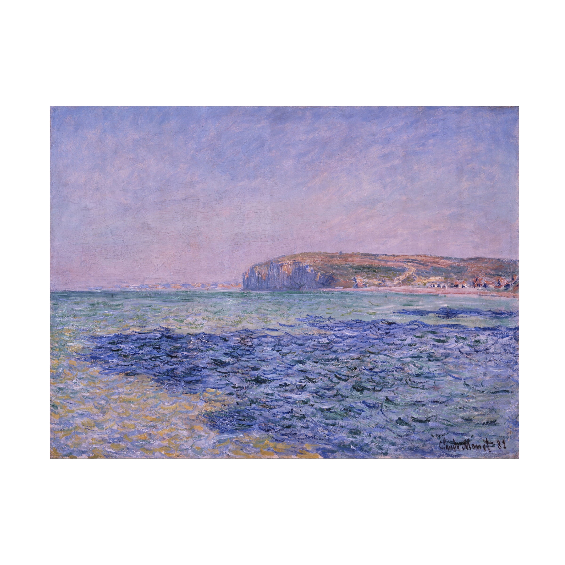 Monet 'Shadows On The Sea The Cliffs At Pourville' Canvas Art