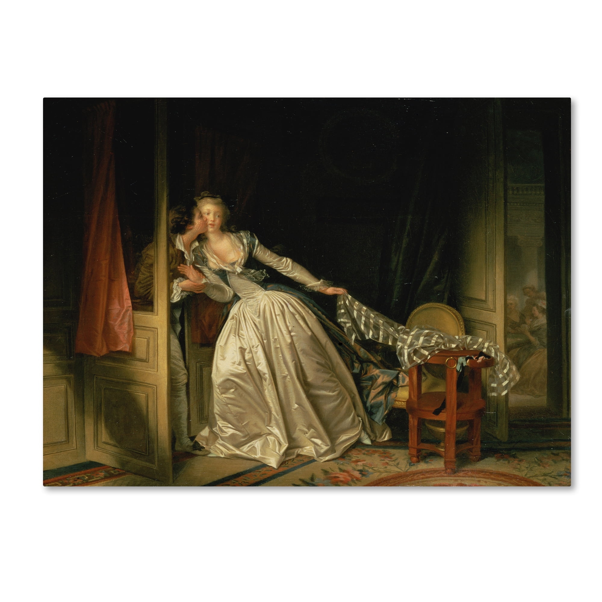 Fragonard 'The Stolen Kiss' 24" x 32" Canvas Art