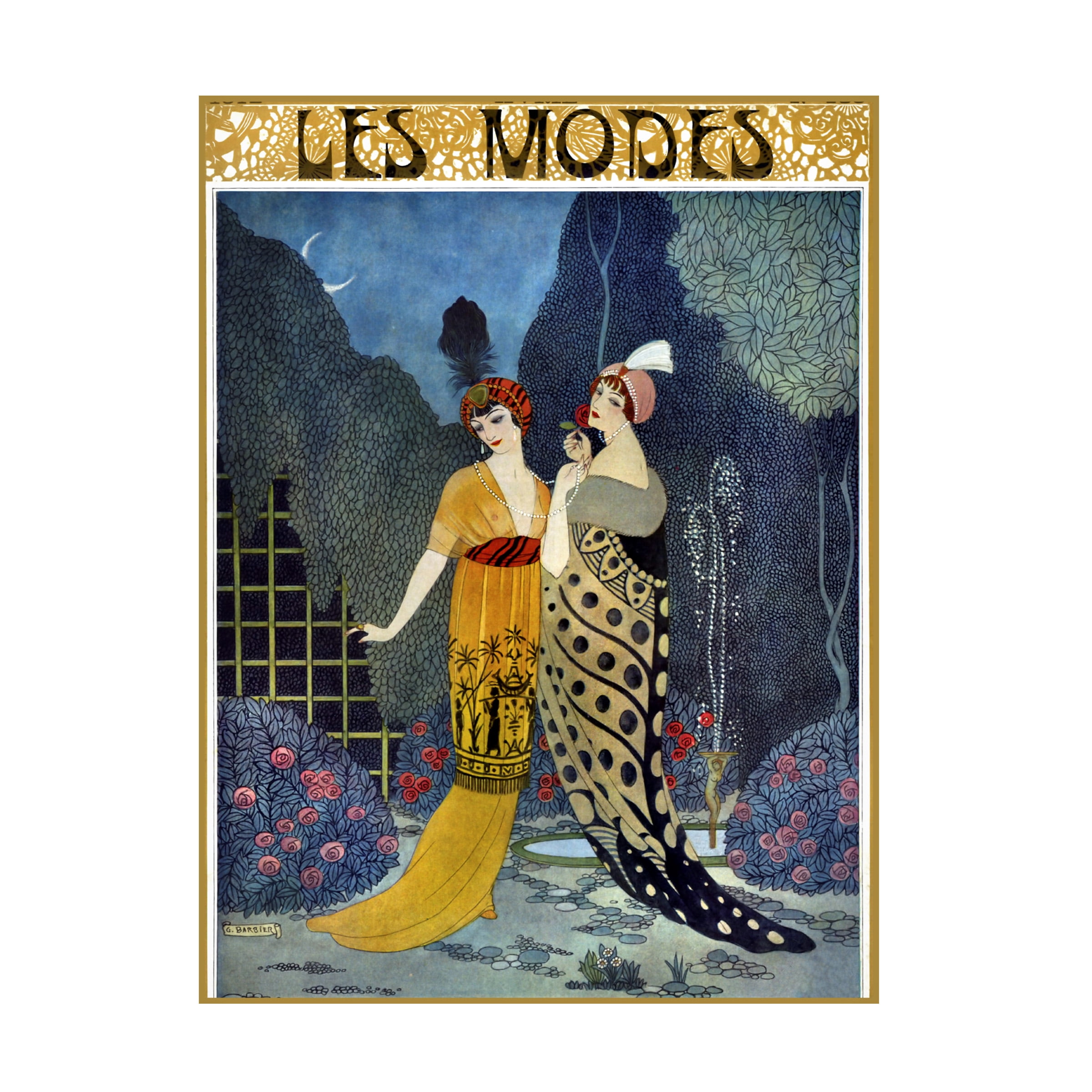 Vintage Apple Collection 'Art Deco Fashion Ladies' Canvas Art