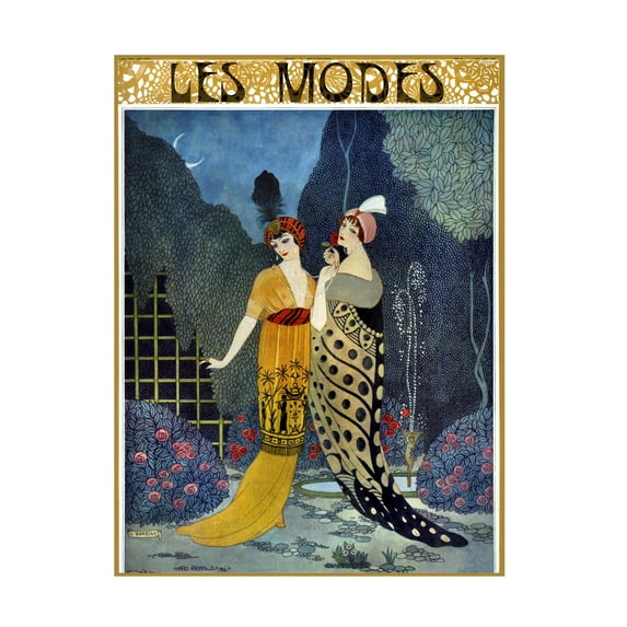 Vintage Apple Collection 'Art Deco Fashion Ladies' Canvas Art