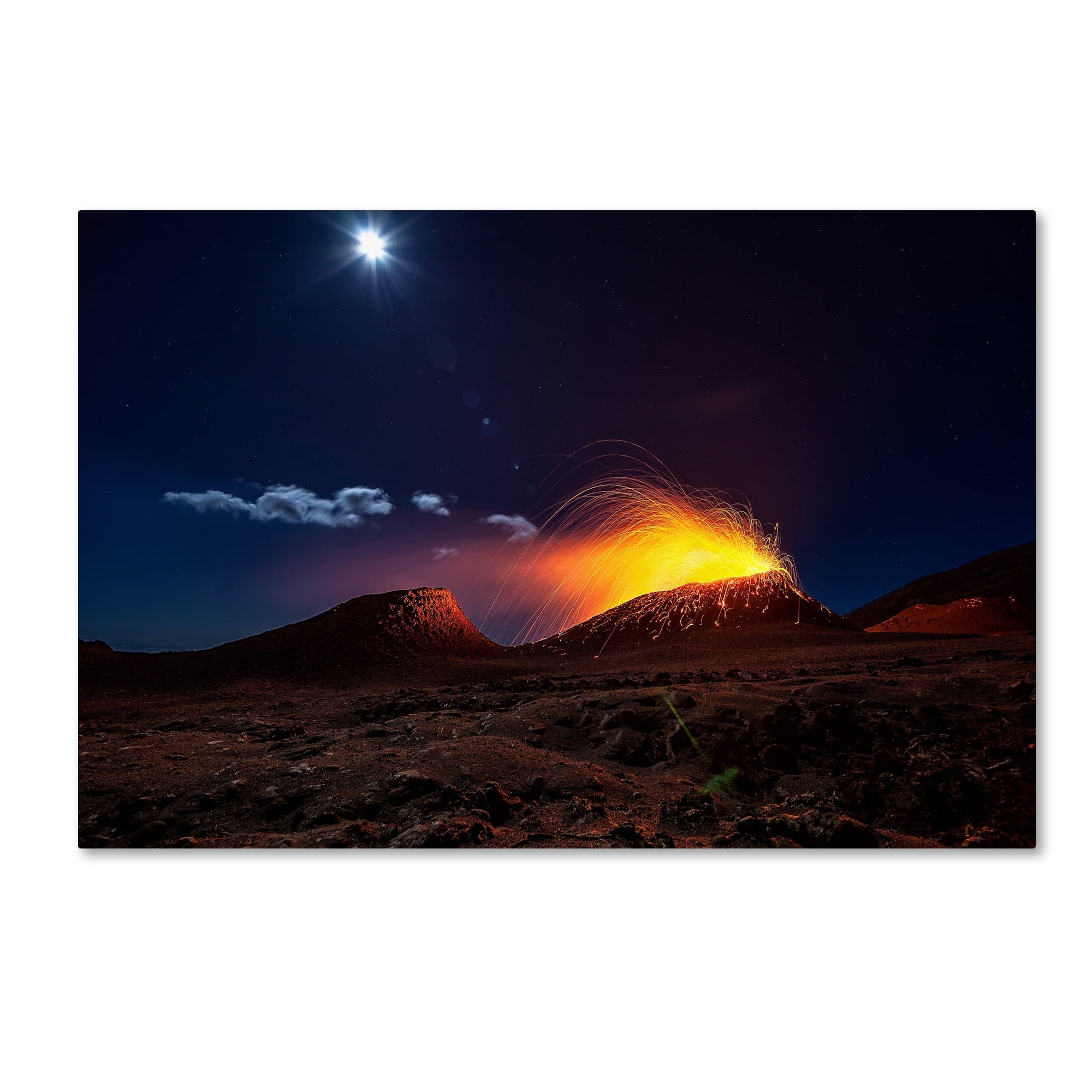 Barathieu Gabriel 'Lava Flow With The Moon' Canvas Art