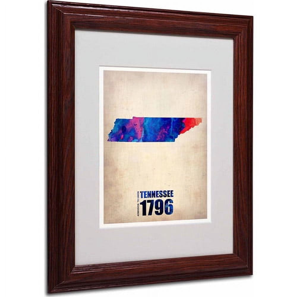 Matted art under acrylic in a wood frame