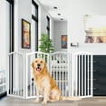 thumbnail image 1 of PETMAKER 4-Panel Indoor Foldable Pet Gate for Stairs or Doorways (White), 1 of 8