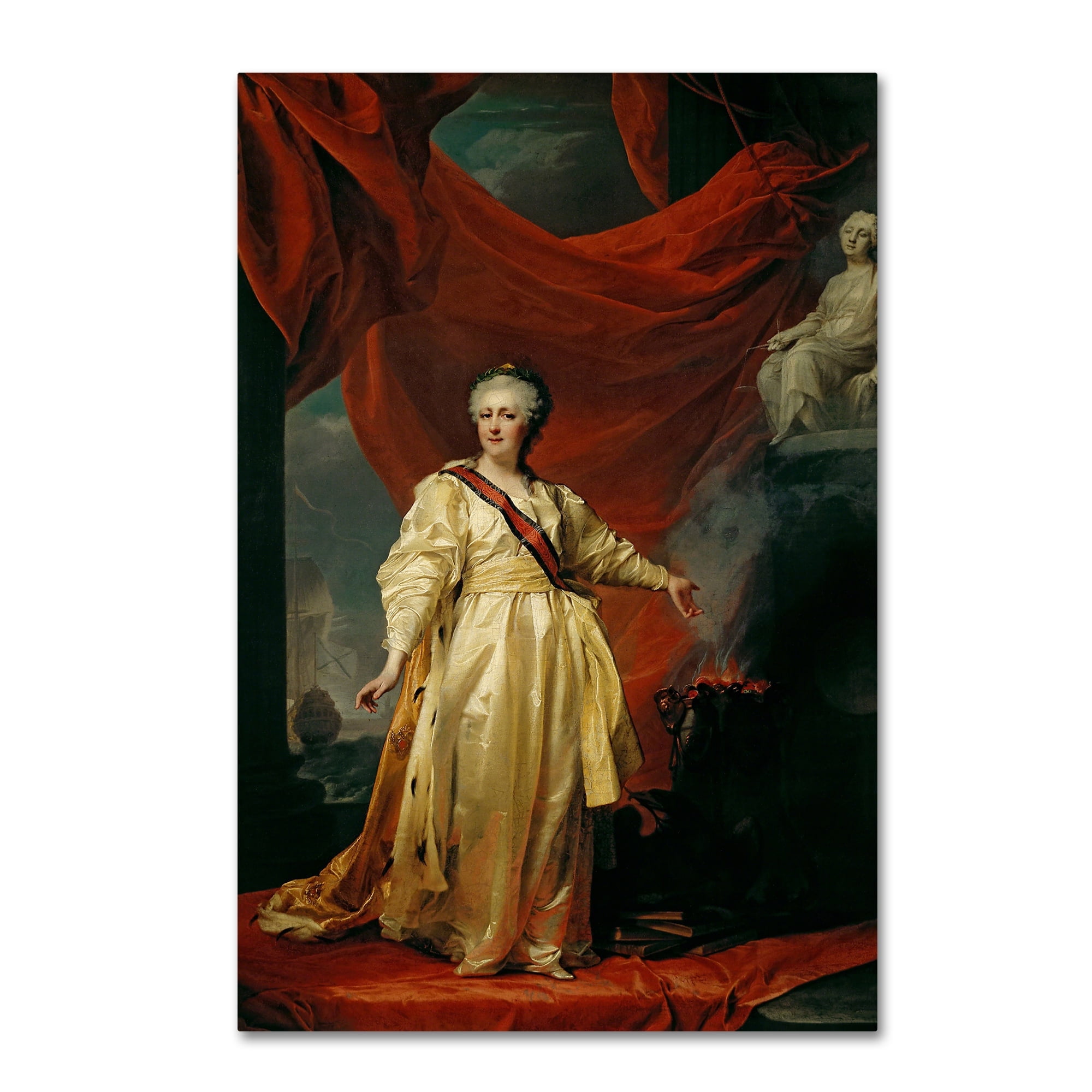 Dmitry Levitsky 'Portrait Of Catherine Ii' Canvas Art