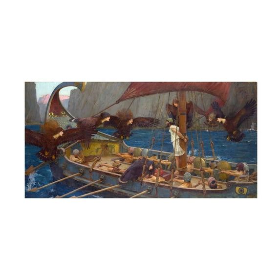 Waterhouse 'Ulysses And The Sirens' Canvas Art