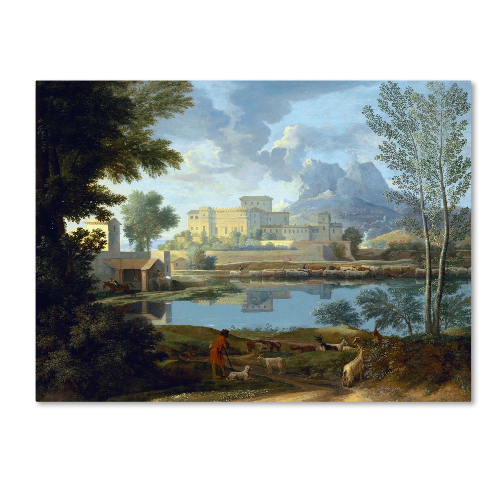 Nicolas Poussin 'Landscape With Calm' Canvas Art