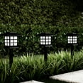 thumbnail image 1 of Pure Garden Set of 6 Water-Resistant Solar Pathway Coach Lights (Black), 1 of 5