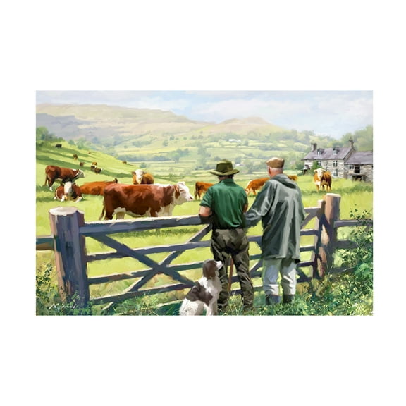 The Macneil Studio 'Hereford Cattle' Canvas Art