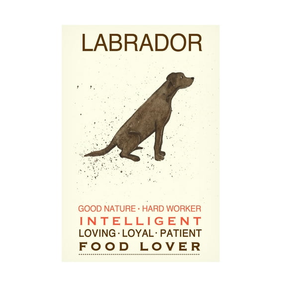 Michelle Campbell 'Labrador Print' Canvas Art