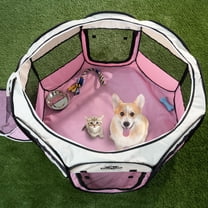 PETMAKER 38x24 Pop-Up Pet Playpen for Small Animals up to 25lbs, Pink