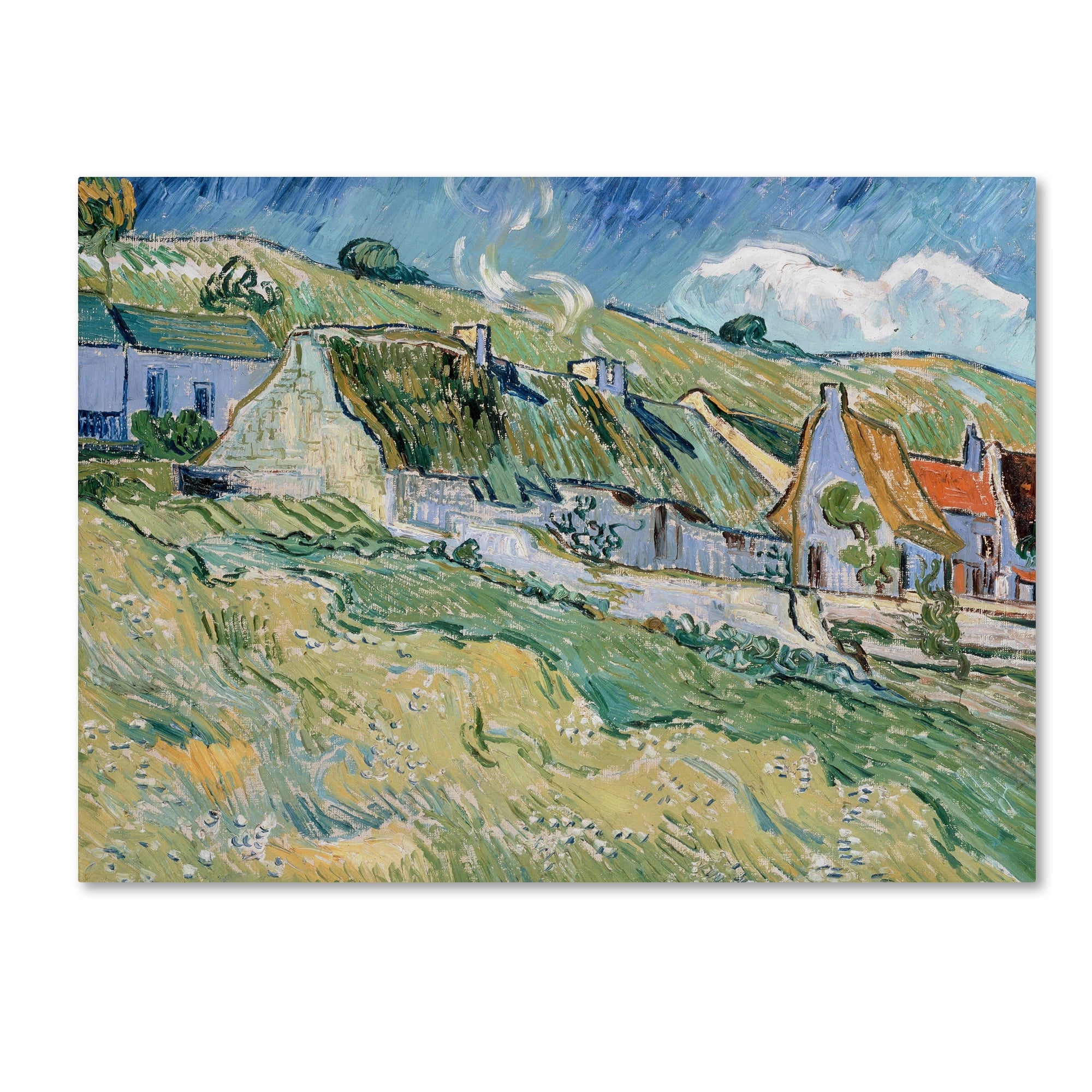 Vincent van Gogh 'Cottages at Auvers-sur-Oise' Canvas Art
