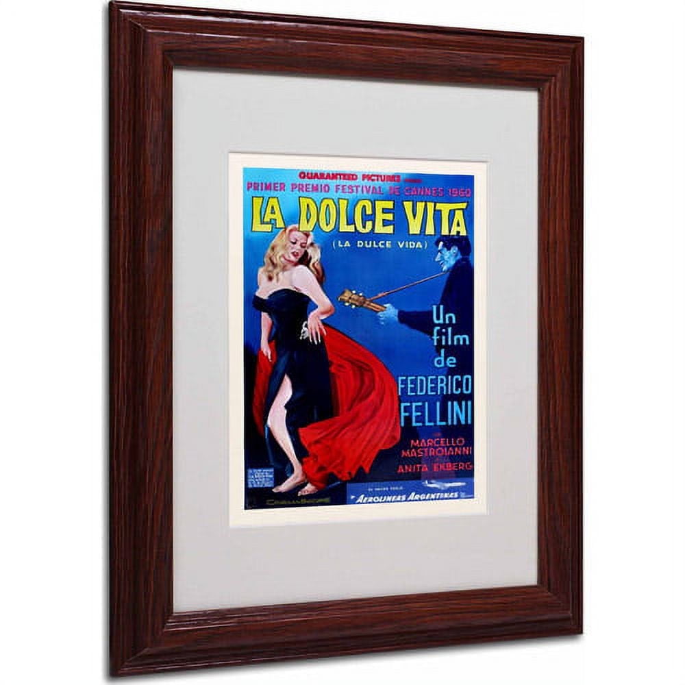Matted art under acrylic in a wood frame