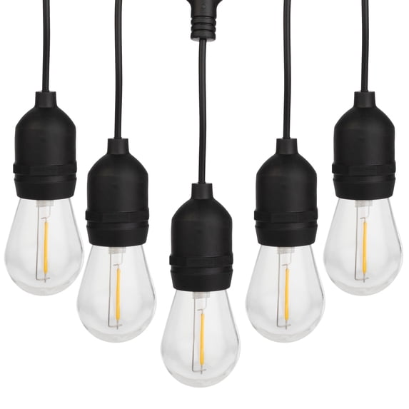 Pure Garden 40FT Outdoor String Lights with Vintage-Style LED Edison Bulbs