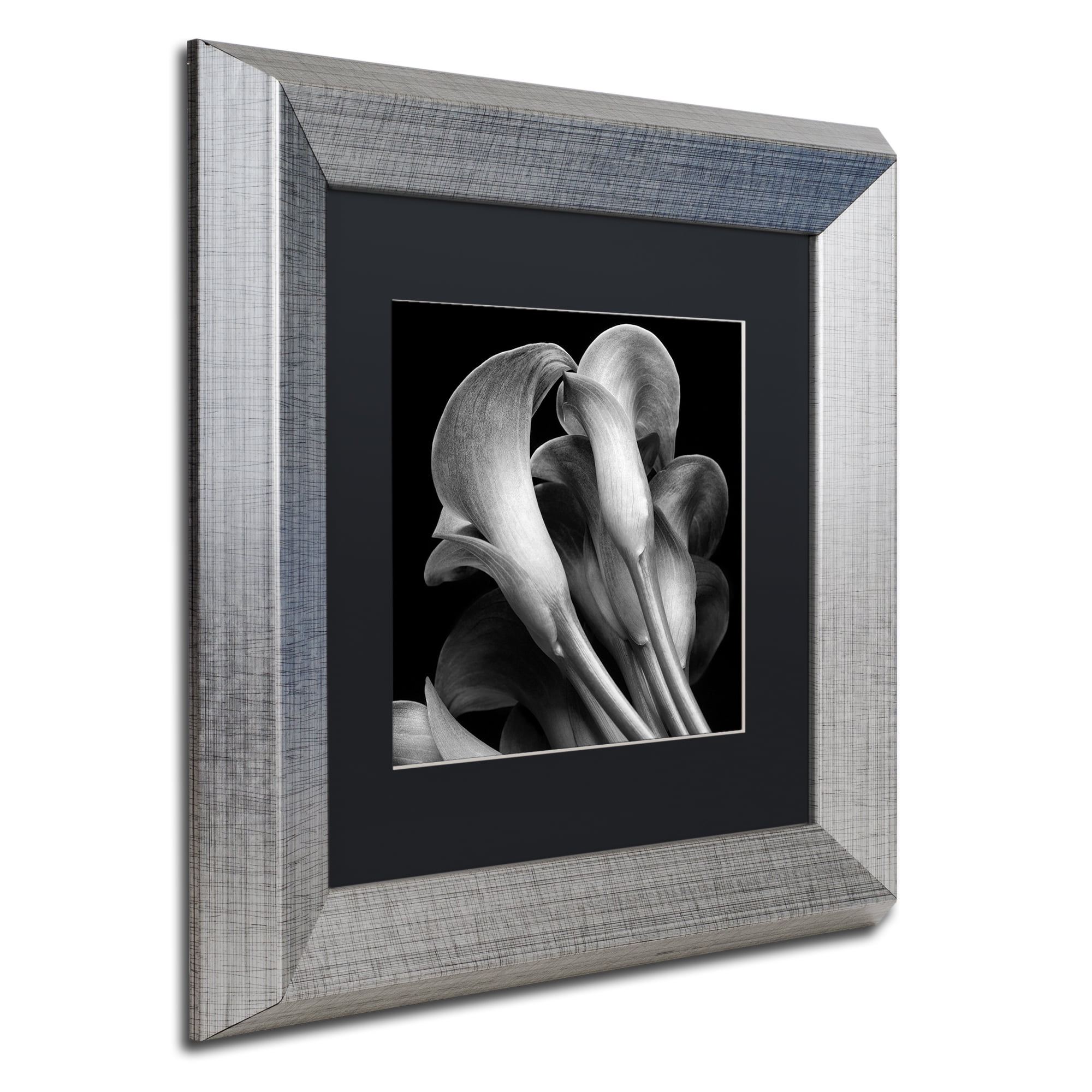 Michael Harrison 'Lillies' Black Matted Framed Art