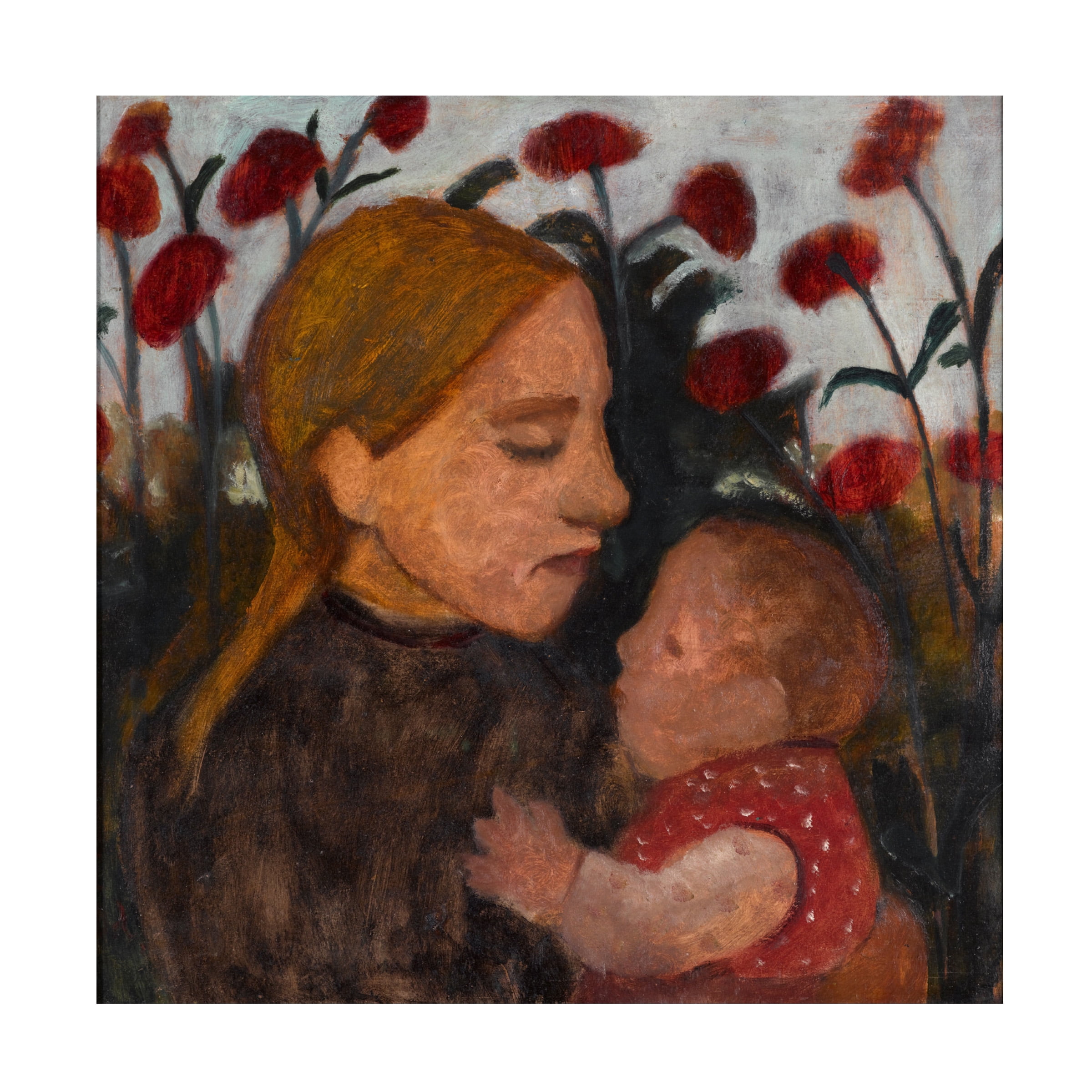 Paula Modersohn Becker 'Girl With Child' Canvas Art