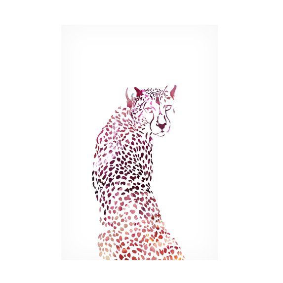Sarah Manovski 'Pink Cheetah' Canvas Art