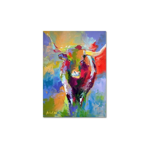 Trademark Fine Art Richard Wallich Longhorn Canvas Wall Art - 14x19