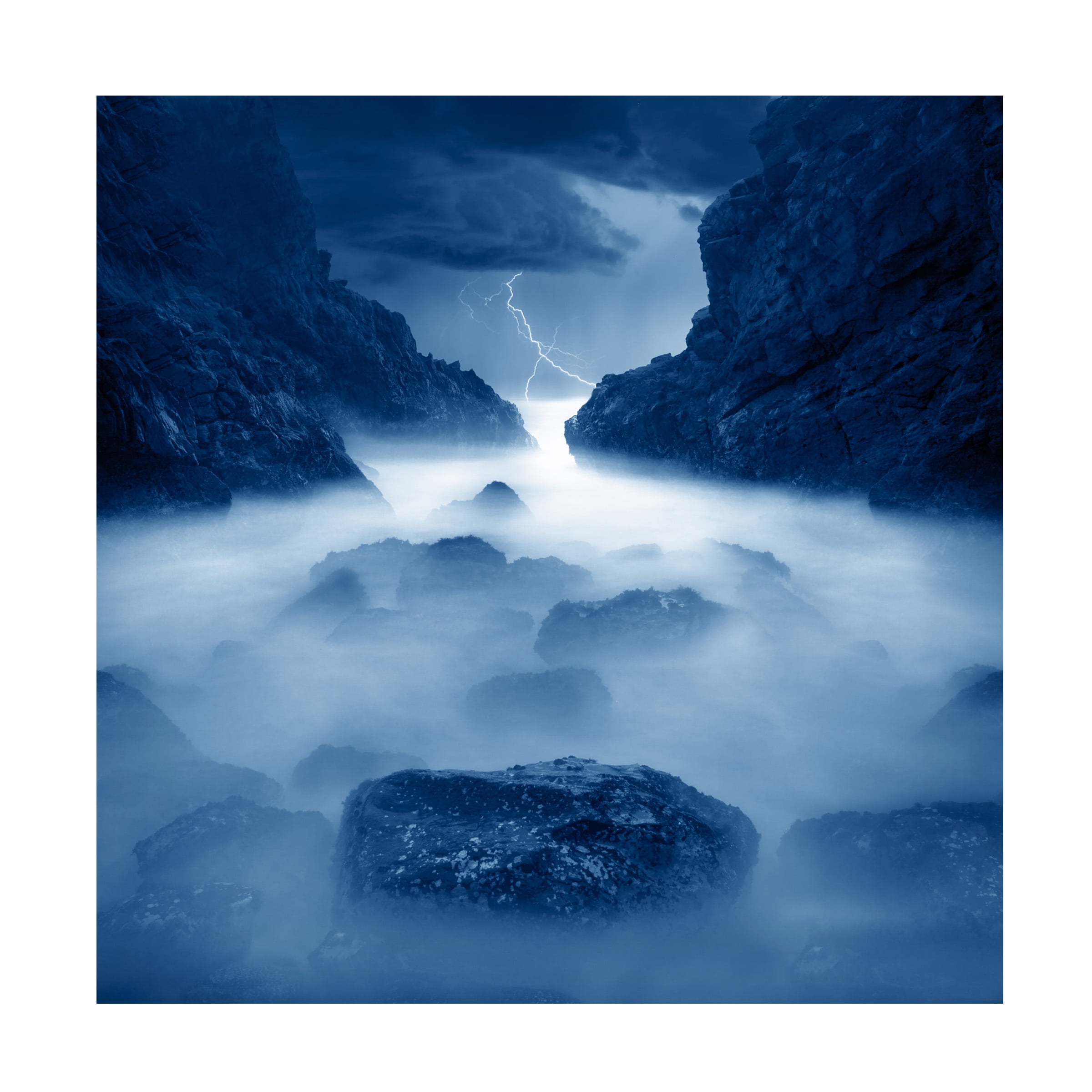 Moises Levy 'Tormenta en Ixtapa Blue' Canvas Art