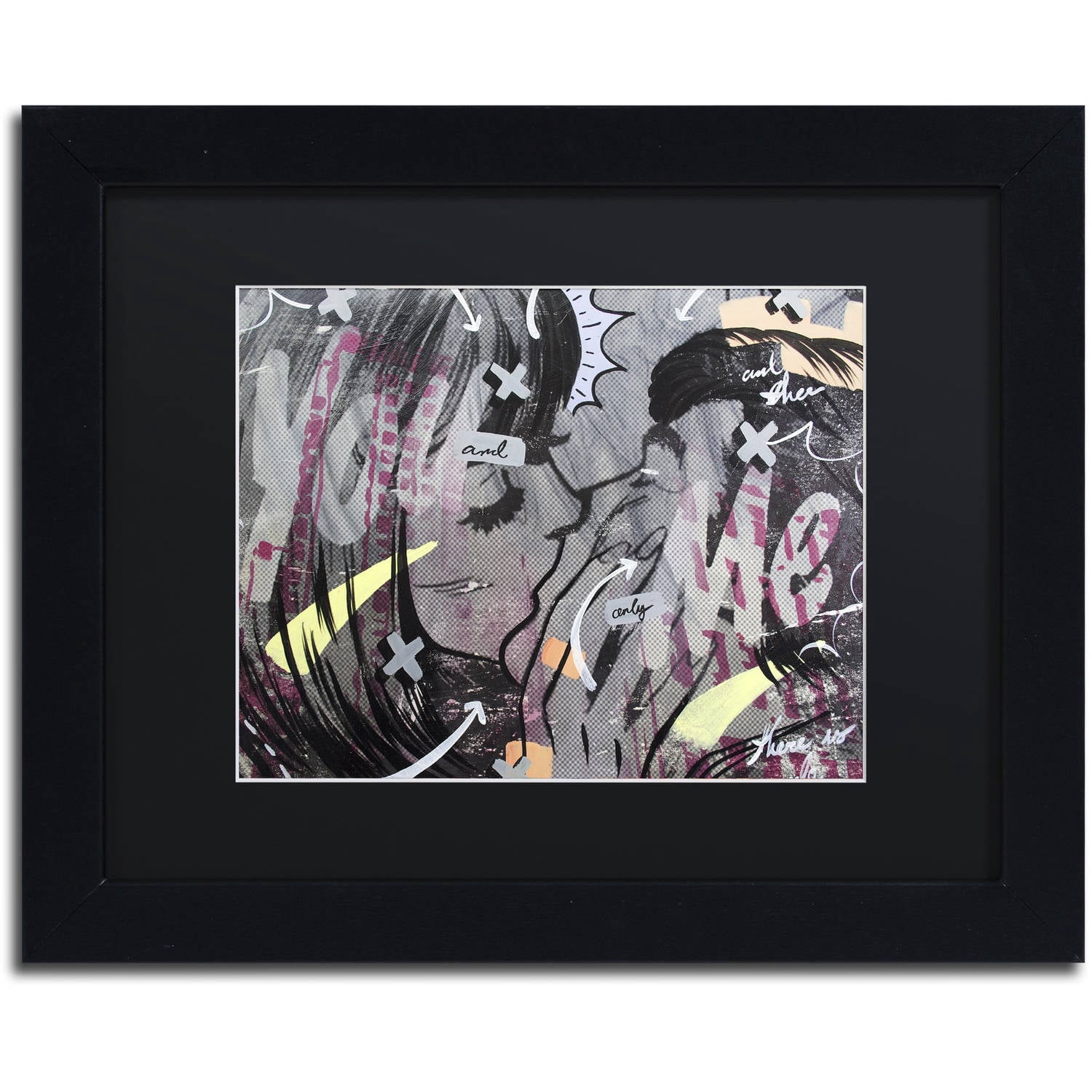 Dan Monteavaro 'And Only' Black Matted Framed Art