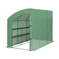 thumbnail image 1 of Home-Complete 10ft x 5ft x 7ft Lean To Greenhouse with 6 Shelves, Green, 1 of 10